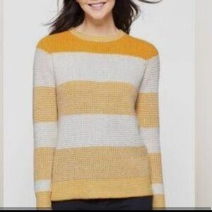 Pink Clover Waffle Striped Sweater